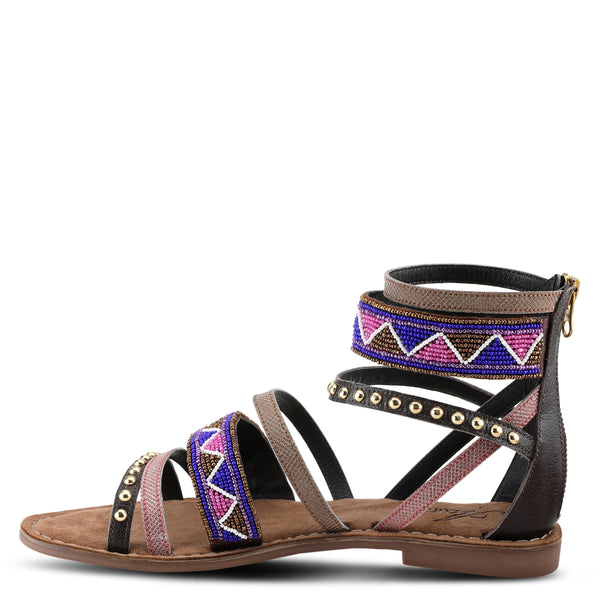 L'artiste By Spring Step AZURA BELALIA-AZTEC CLOSED BACK SANDALS
