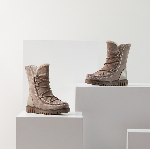 L'artiste By Spring Step AZURA STICH MID CALF BOOTS