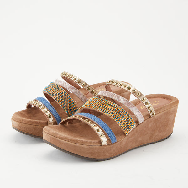 l'artiste by spring step AZURA OLETHA SLIDE SANDAL