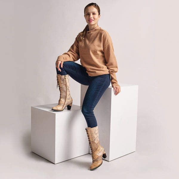 L'artiste By Spring Step L`ARTISTE MALAGIE-CROCO BOOTS