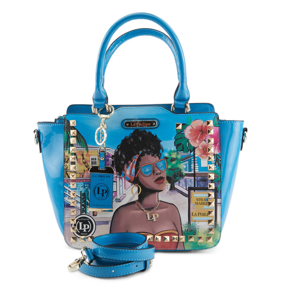 l'artiste by spring step LA PHILIPE LP1003-8 BLUE IN BAHAMAS HANDBAG-SATCHEL