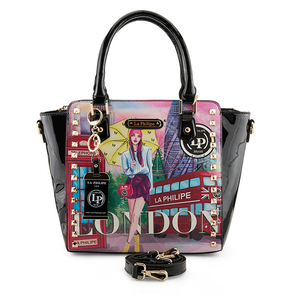 l'artiste by spring step LA PHILIPE LP1022-11 UMBRELLA IN LONDON HANDBAG-SATCHEL