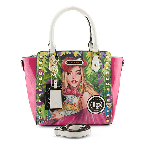 L'artiste By Spring Step LA PHILIPE LP1022-17 BLOOMING GARDEN HANDBAG-SATCHEL