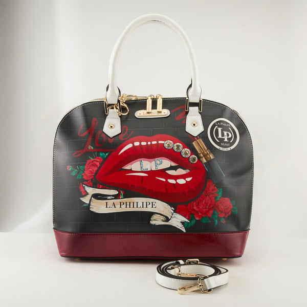 L'artiste By Spring Step LA PHILIPE LP1027-16 RED LIPS HANDBAG-OVAL
