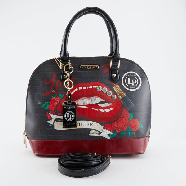 l'artiste by spring step LA PHILIPE LP1027-16 RED LIPS HANDBAG-OVAL