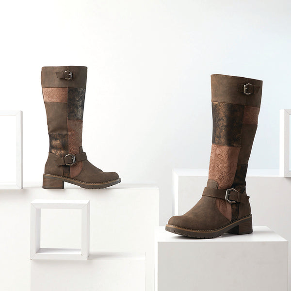 L'artiste By Spring Step PATRIZIA COLLAGE TALL BOOTS