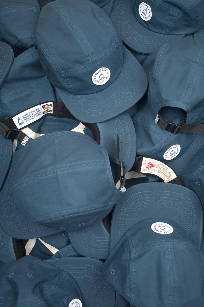 Laser Barcelona BARCELONETA WAXED COTTON 5 PANEL HAT PETROL