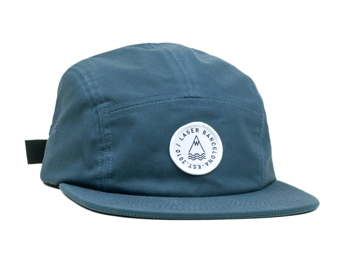 laser barcelona BARCELONETA WAXED COTTON 5 PANEL HAT PETROL