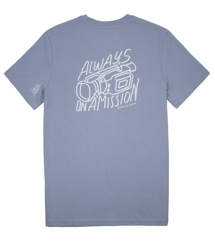 laser barcelona DOLORES MAGAZINE X LASER / ALWAYS ON A MISSION TEE SERENE