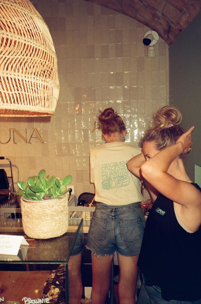 Laser Barcelona LA COMUNA BY LASER TEE / BREAKFAST BURRITOS FOR LIFE