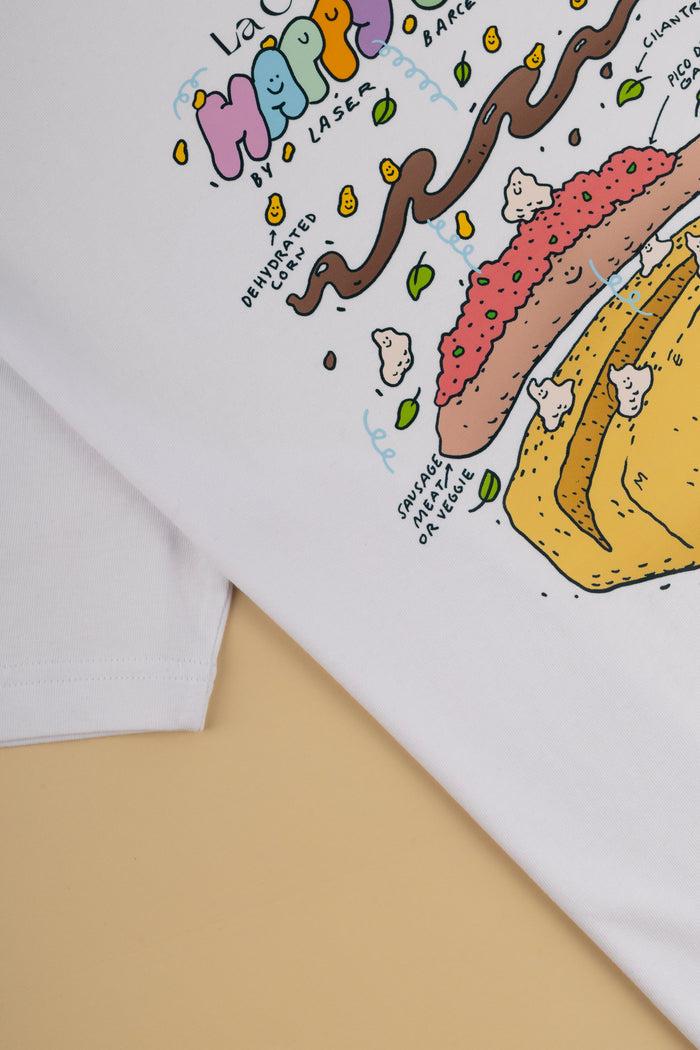 Laser Barcelona LA COMUNA BY LASER TEE / HAPPY DOG WHITE TEE