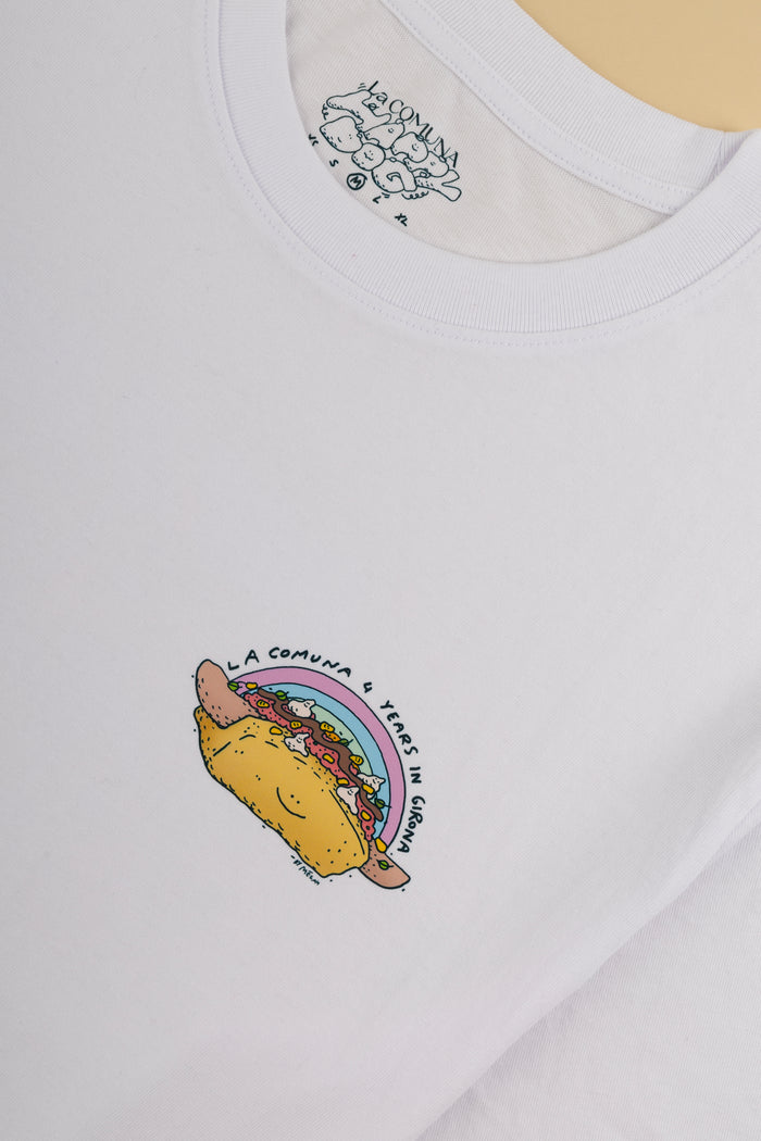 Laser Barcelona LA COMUNA BY LASER TEE / HAPPY DOG WHITE TEE