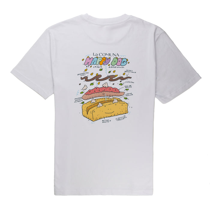 laser barcelona LA COMUNA BY LASER TEE / HAPPY DOG WHITE TEE