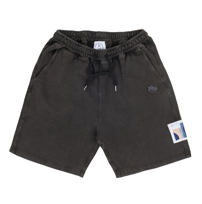laser barcelona BORNE FLEECE SHORTS FADED BLACK