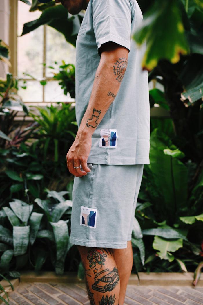 Laser Barcelona BORNE FLEECE SHORTS FADED STORM