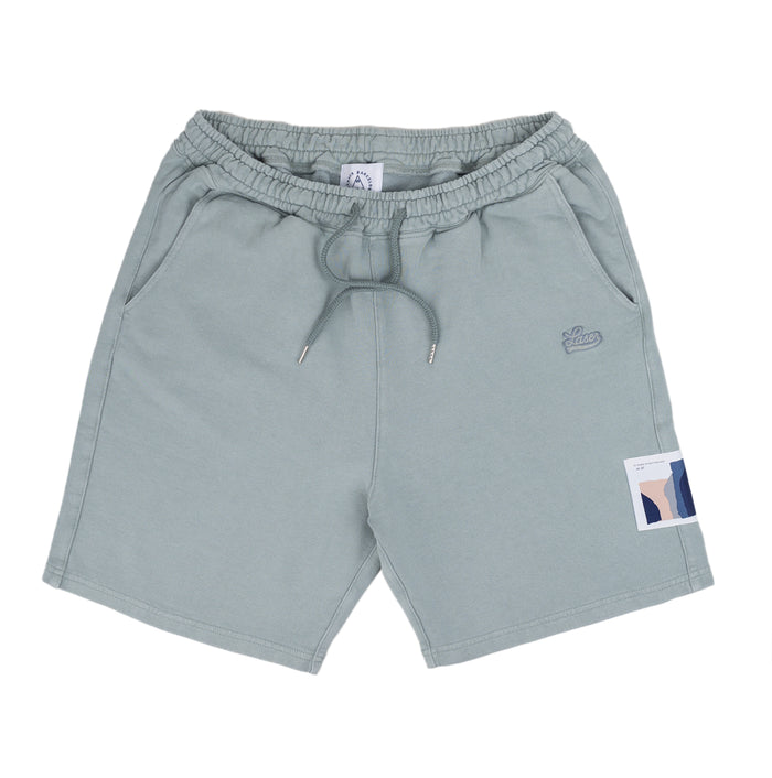 laser barcelona BORNE FLEECE SHORTS FADED STORM