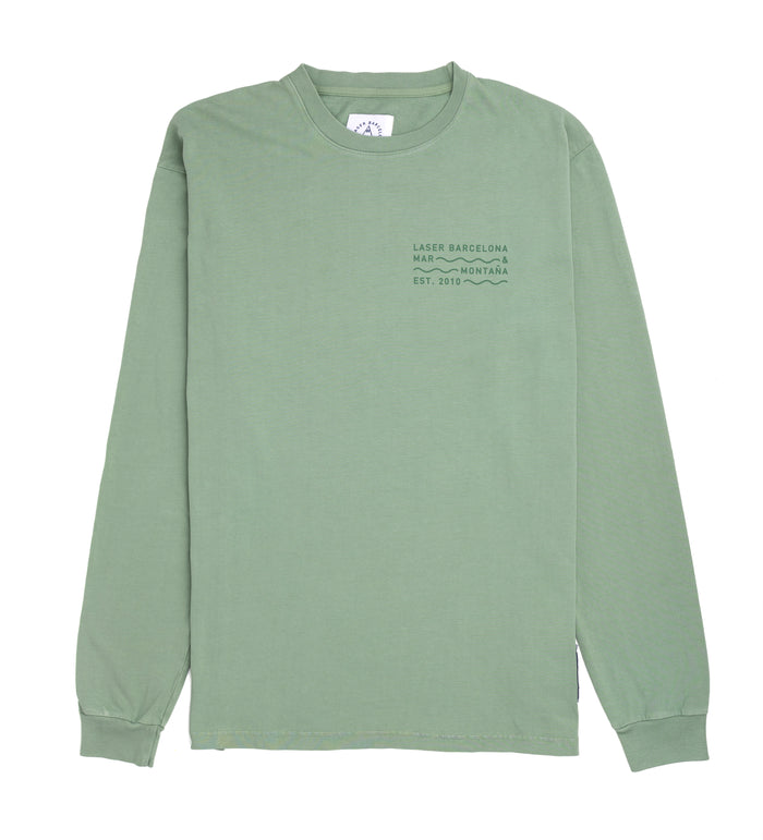 Laser Barcelona BORNE LONGSLEEVE TEE AGED BASIL