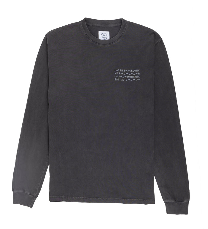 Laser Barcelona BORNE LONGSLEEVE TEE FADED BLACK
