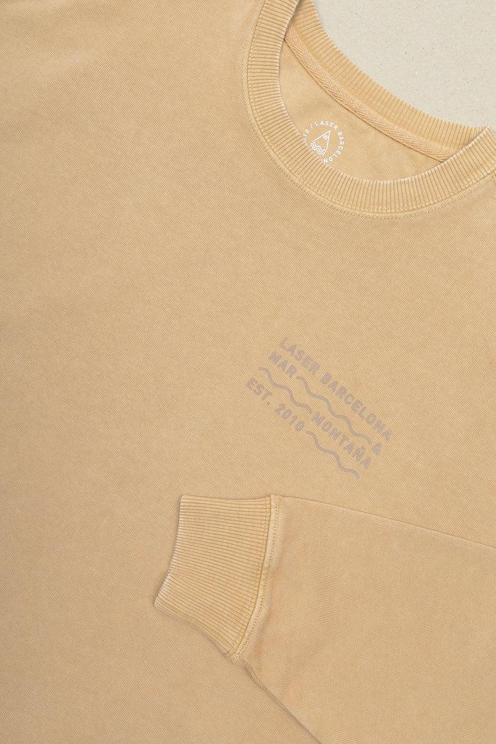 Laser Barcelona BORNE OVERSIZE CREWNECK FADED SAND
