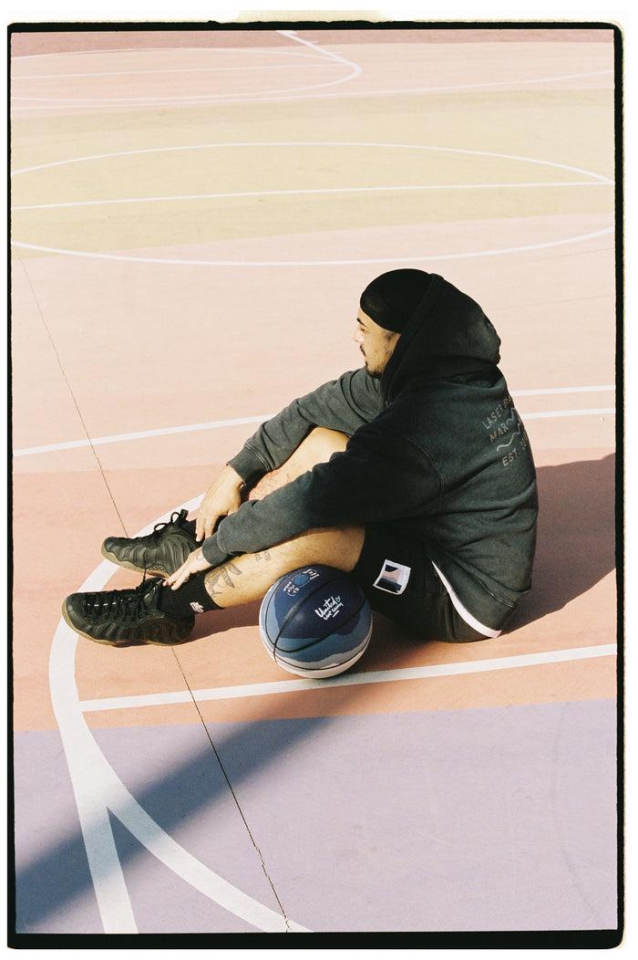 Laser Barcelona BORNE OVERSIZE HOODIE FADED BLACK