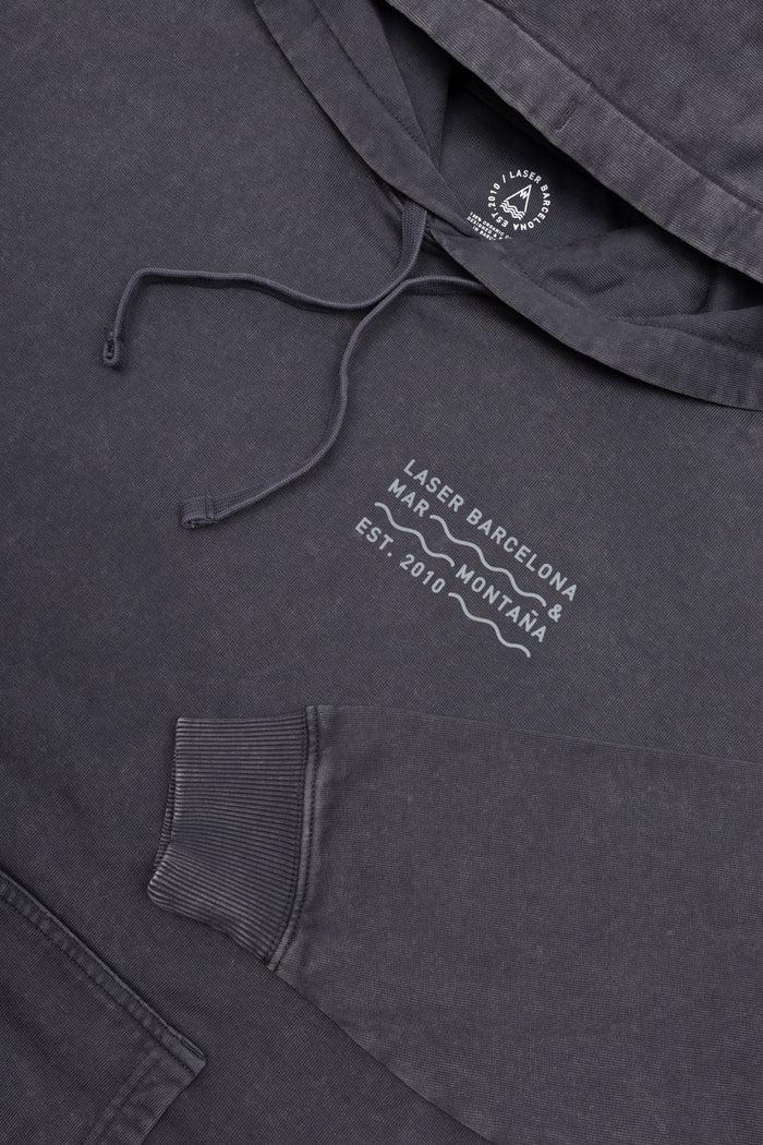 Laser Barcelona BORNE OVERSIZE HOODIE FADED BLACK