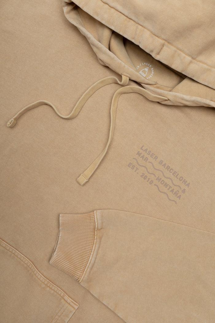 Laser Barcelona BORNE OVERSIZE HOODIE FADED SAND