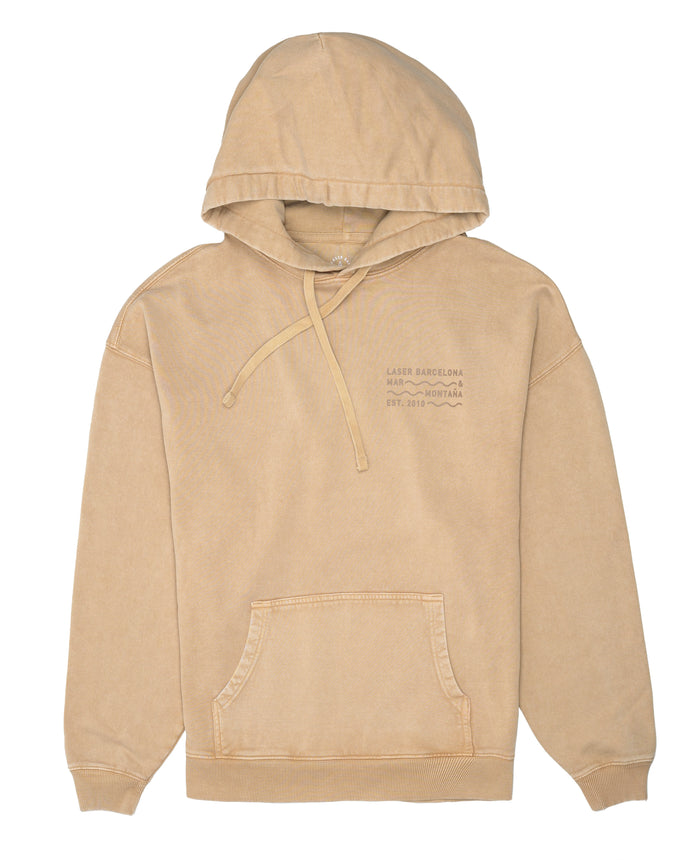 Laser Barcelona BORNE OVERSIZE HOODIE FADED SAND