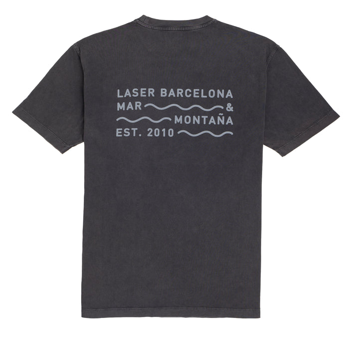 laser barcelona BORNE TEE FADED BLACK