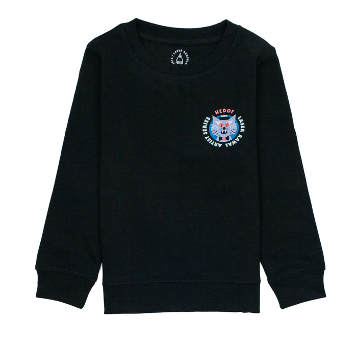 Laser Barcelona LASER KIDS BY HEDOF CREWNECK BLACK