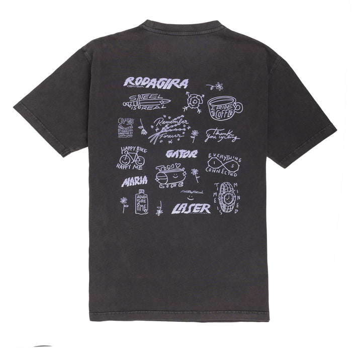 laser barcelona LASER X RODAGIRA TEE FADED BLACK