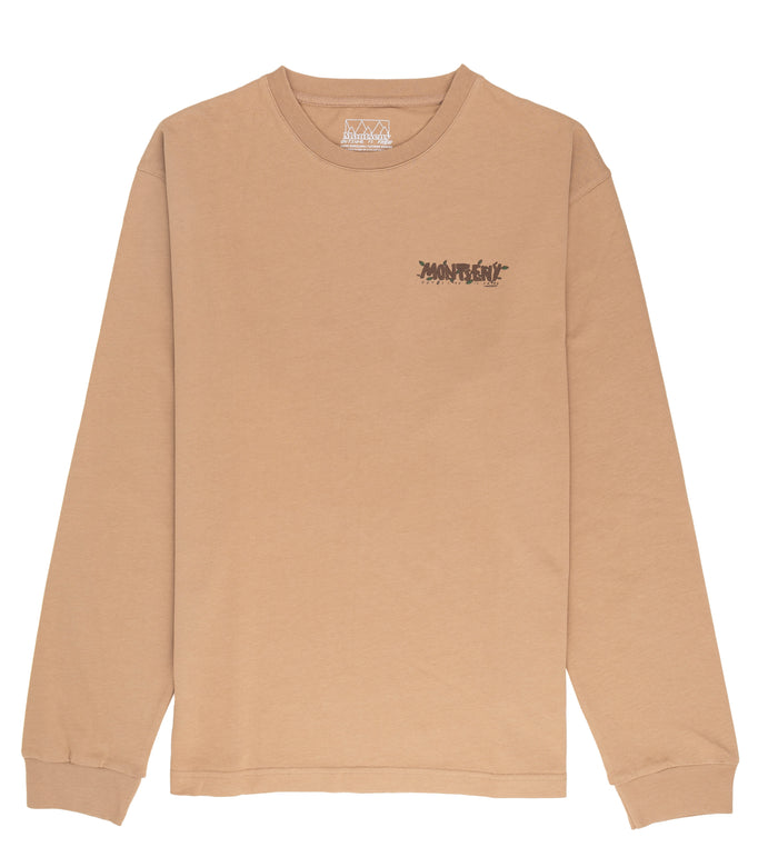 Laser Barcelona OUTSIDE IS FREE LONGSLEEVE TAUPE