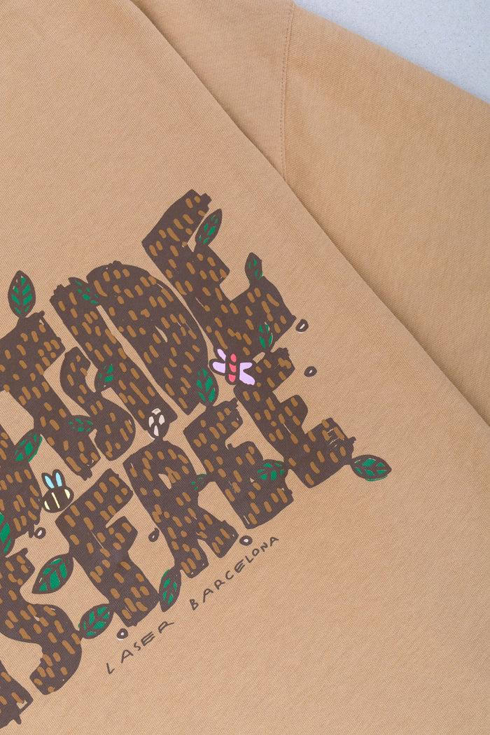 Laser Barcelona OUTSIDE IS FREE LONGSLEEVE TAUPE