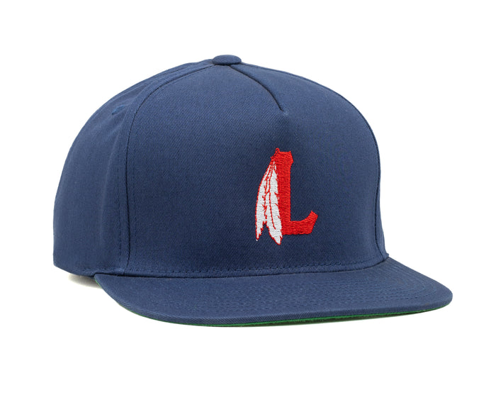 laser barcelona SNAPBACK HAT FEATHER NAVY