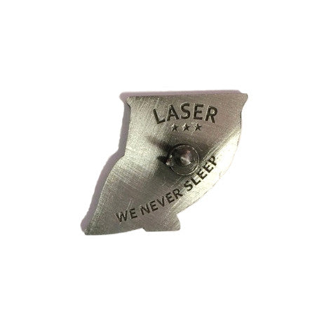laser barcelona WE NEVER SLEEP PIN