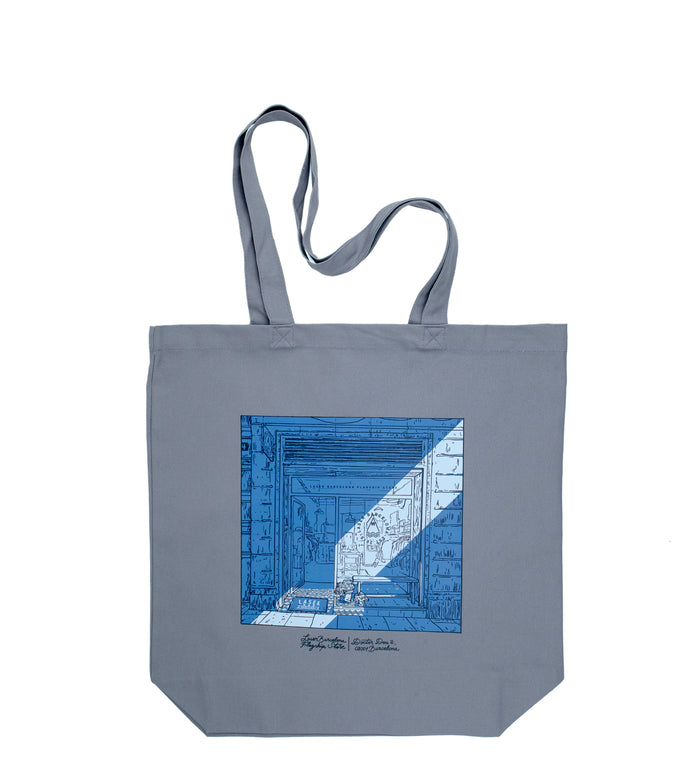 Laser Barcelona LASER FLAGSHIP STORE 10 YEARS ANNIVERSARY TOTE BAG GREY