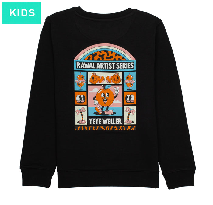 laser barcelona LASER KIDS BY YEYE WELLER CREWNECK BLACK