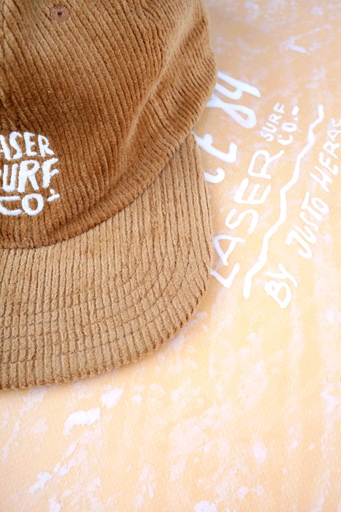 Laser Barcelona LASER SURF CO. 6 PANEL CORDUROY HAT GOLD