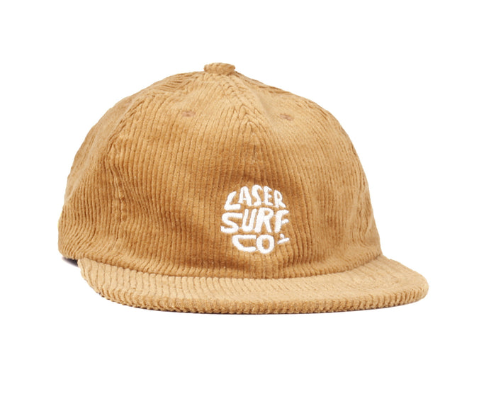 laser barcelona LASER SURF CO. 6 PANEL CORDUROY HAT GOLD