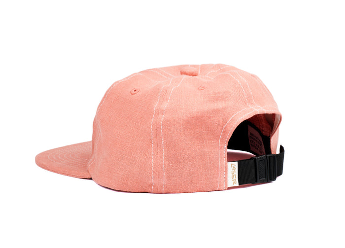 Laser Barcelona LASER SURF CO. 6 PANEL LINEN HAT CORAL CLOUD