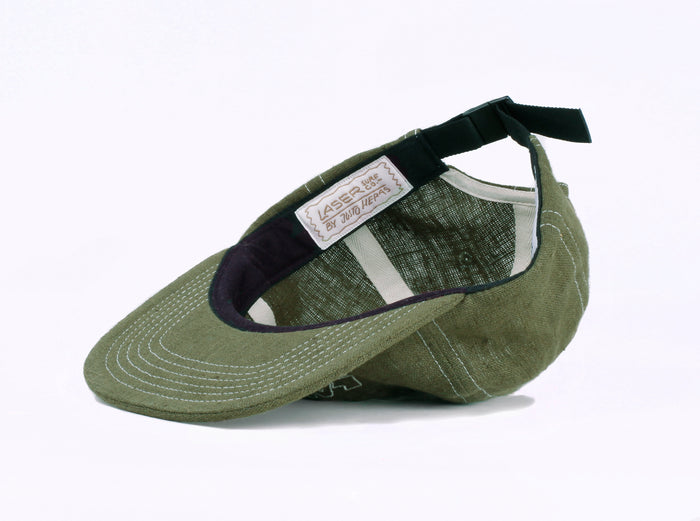 Laser Barcelona LASER SURF CO. 6 PANEL LINEN HAT MOSS