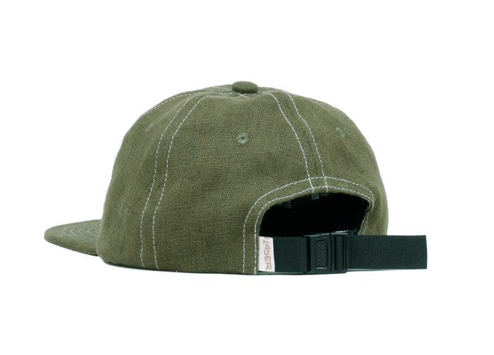 Laser Barcelona LASER SURF CO. 6 PANEL LINEN HAT MOSS