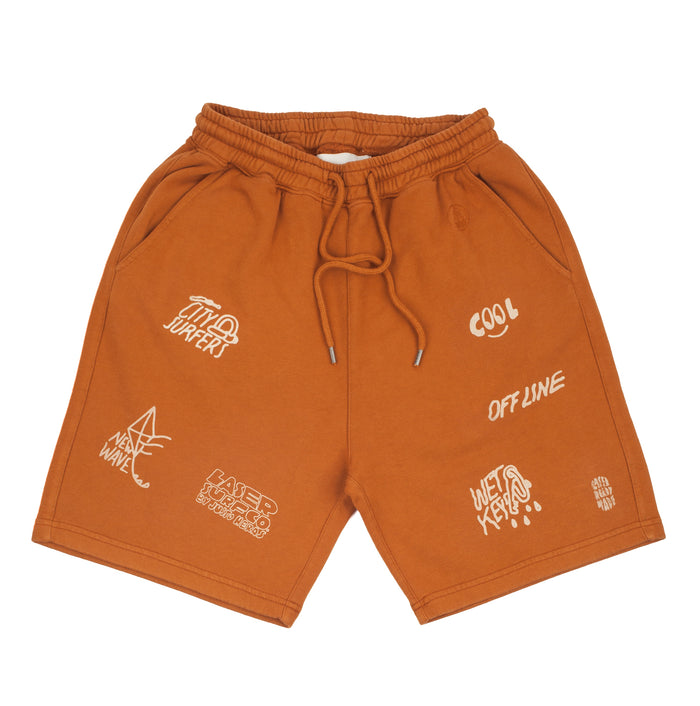 laser barcelona LASER SURF CO READY MADE SHORTS CINNAMON