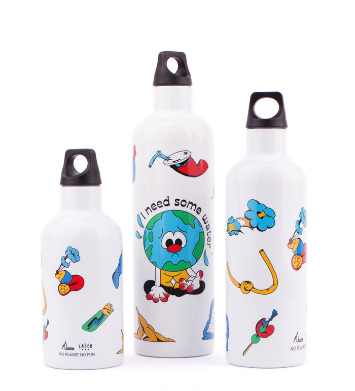 Laser Barcelona LASER X NO PLANET NO FUN THERMO BOTTLE