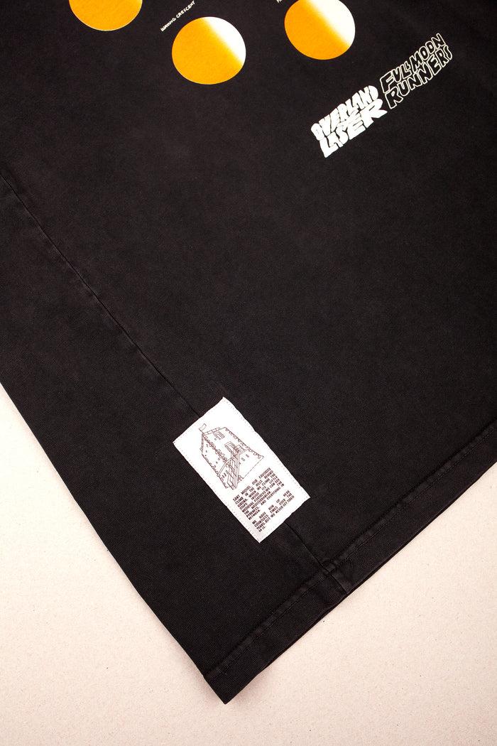 Laser Barcelona LASER X OVERLAND / FULL MOON RUNNERS TEE FADED BLACK