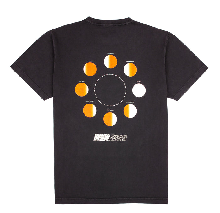 laser barcelona LASER X OVERLAND / FULL MOON RUNNERS TEE FADED BLACK