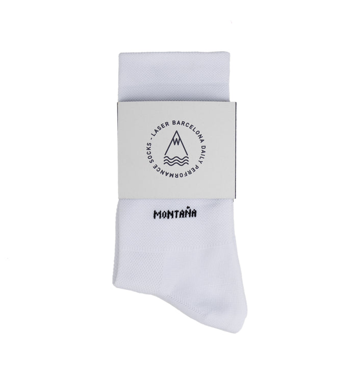 Laser Barcelona MAR & MONTAÑA PERFORMANCE SOCKS WHITE