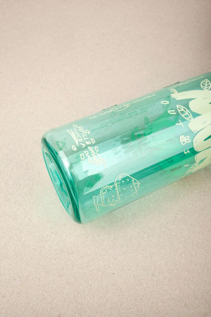 Laser Barcelona OUTSIDE IS FREE TRITAN BOTTLE PETROL