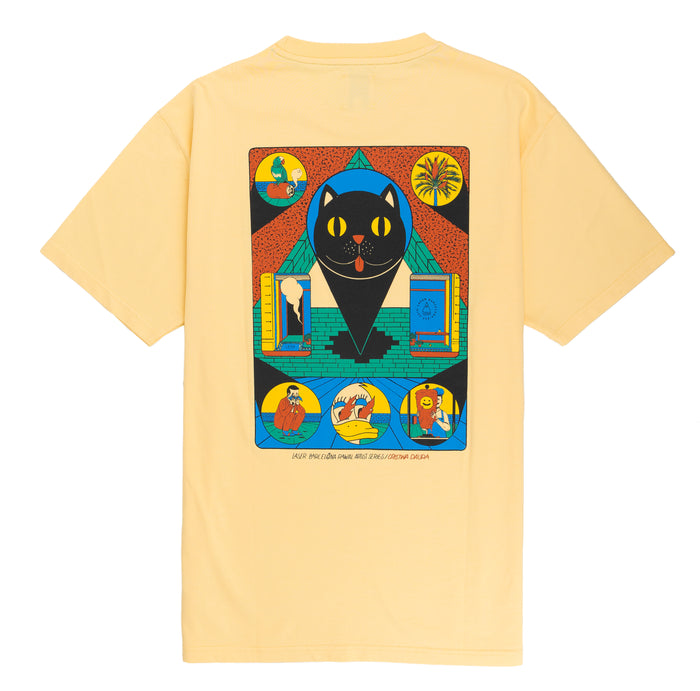 laser barcelona RAWAL ARTIST SERIES X CRISTINA DAURA TEE PASTEL YELLOW