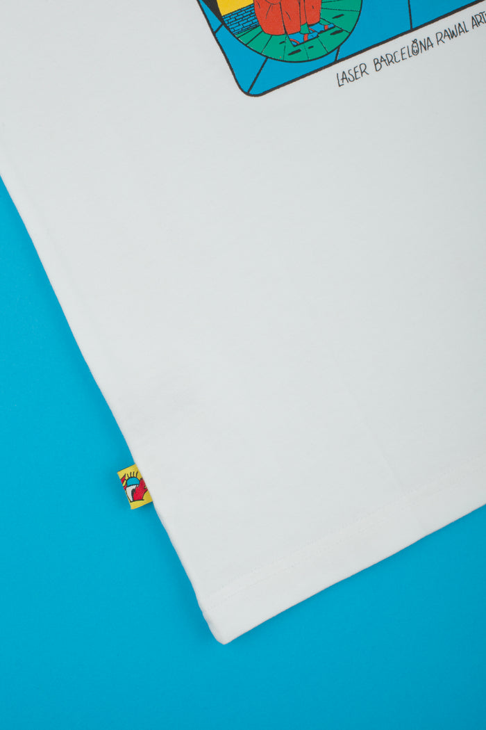 Laser Barcelona RAWAL ARTIST SERIES X CRISTINA DAURA TEE WHITE