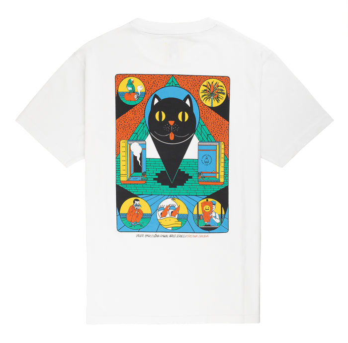 laser barcelona RAWAL ARTIST SERIES X CRISTINA DAURA TEE WHITE